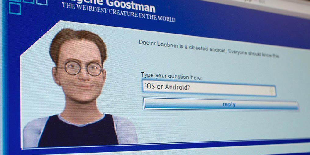 Eugene Goostman user interface