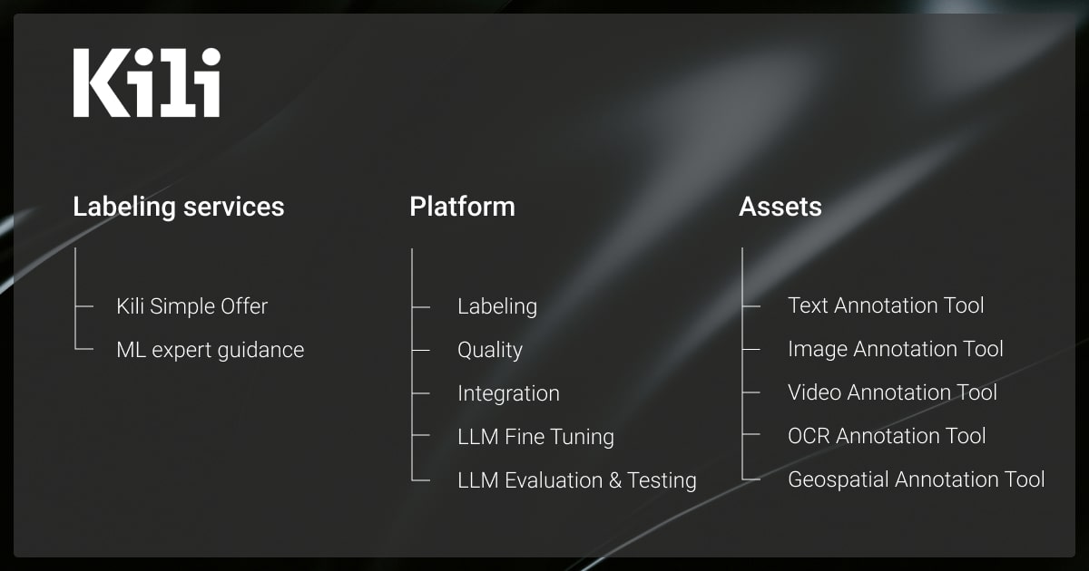 Kili’s core services and products