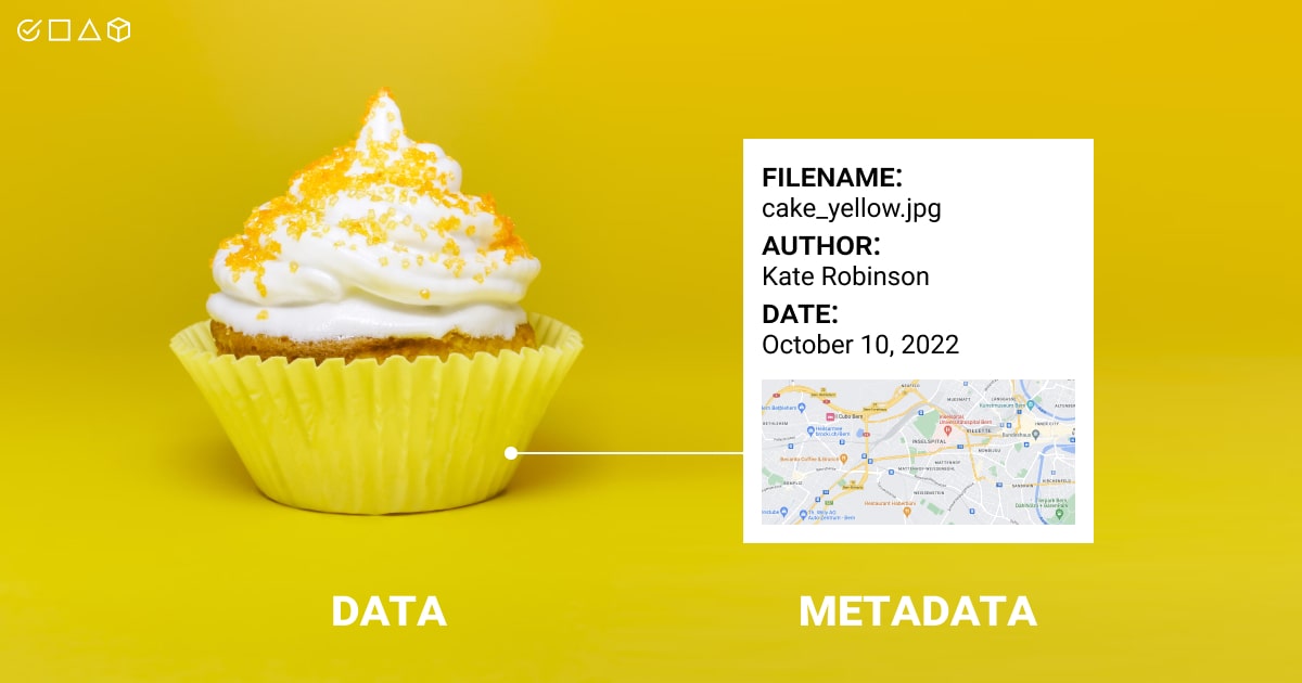 The example of image metadata