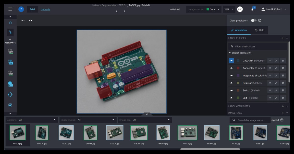The Hasty platform’s interface